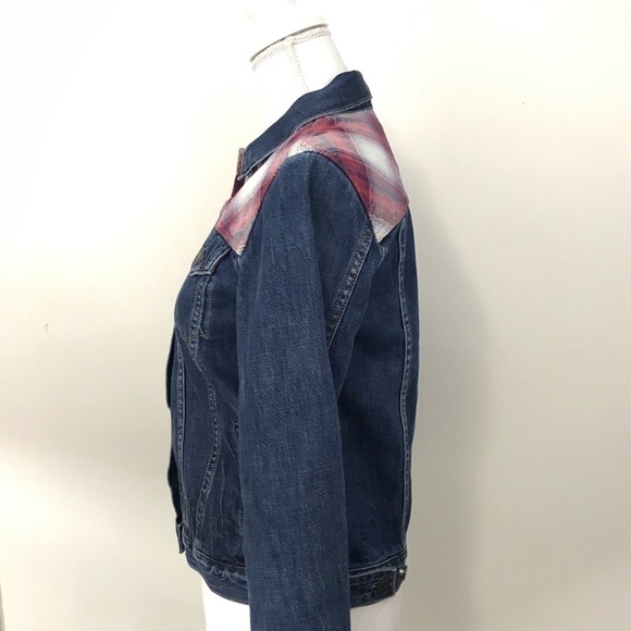Gap Pendleton Jean Jacket Denim Plaid Flannel XS - Picture 7 of 7